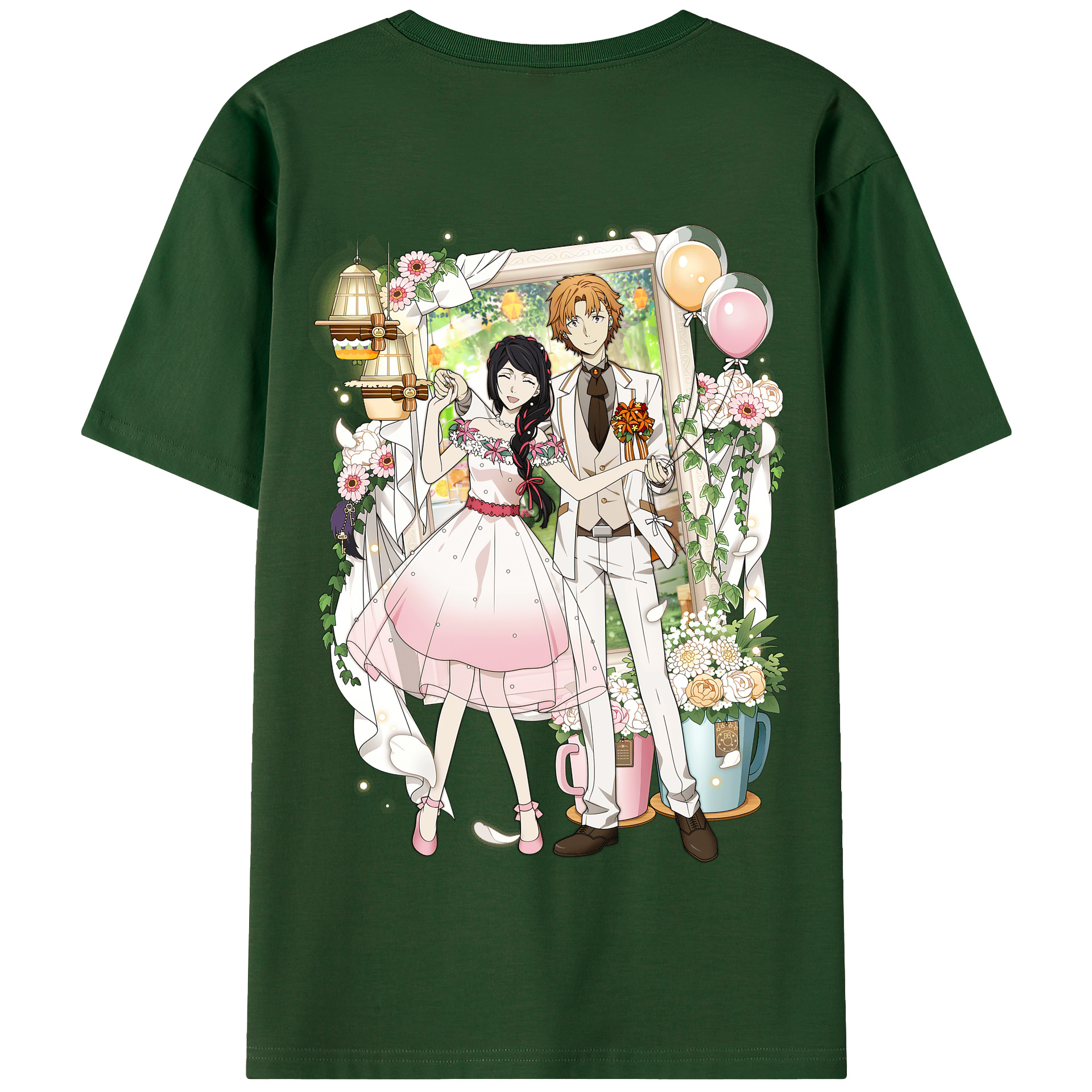 （画像用） 文豪ストレイドッグス Bungo Stray Dogs 綿100％半袖Tシャツ（背面プリント）